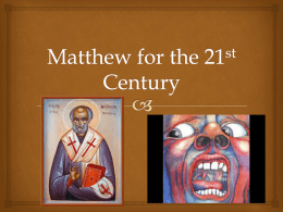 Matthew for the 21st Century