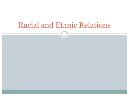 Racial and Ethnic Relationsx