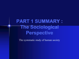 The Sociological Perspectives