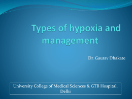 Types of hypoxia and management
