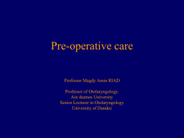 pre-0perative care