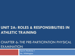 Chapter 6: The Pre-Participation Physical Examination
