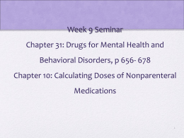 Drugs for Mental Health chapter-31