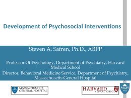 Psychosocial interventions