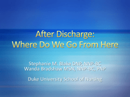 After Discharge Where Do We Go From Herex