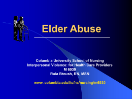 Identification of Elder Abuse