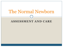 Newborn Assessment and Care (chapter twelve) power