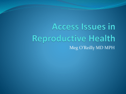 Access Issues in Reproductive Health
