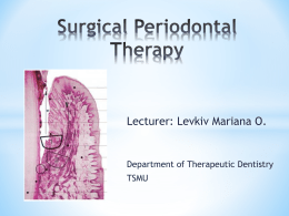 Surgical Periodontal Therapy