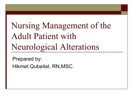 Nursing Management of the Adult Patient with Neurological Alterations