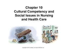 Chapter 10 Cultural Competency and Social Issues in