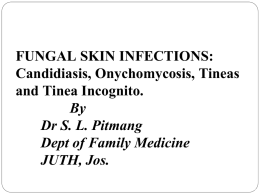 FUNGAL SKIN INFECTIONS: Candidiasis, Onychomycosis, Tineas