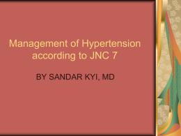 Management of Hypertension according to JNC 7