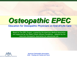 Osteopathic EPEC Module 4 - American Osteopathic Association