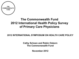 PPT Chartpack - The Commonwealth Fund