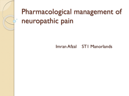 Pharmacological Management - Imran Afzal
