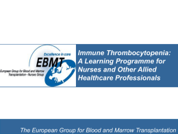 ITP Learning Programme - European Group for Blood and Marrow