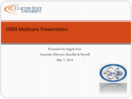Medicare Presentation - Clayton State University