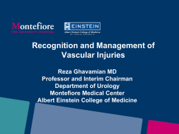 Recognition and Management of Vascular Injuries Reza Ghavamian