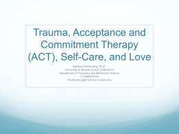 Trauma, Acceptance and Commitment Therapy