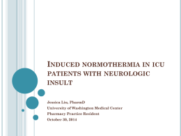 Induced normothermia in icu patients with neurologic insult