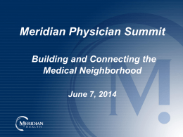 Jersey Health Connect - Meridian Physician Extranet