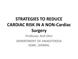 STRATEGIES TO REDUCE CARDIAC RISK IN A
