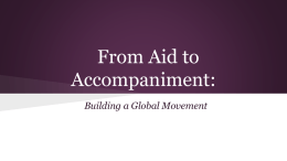 From Aid to Accompaniment - Kellogg Institute for International Studies