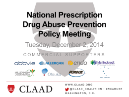 PowerPoint Format - National Prescription Drug Abuse Prevention