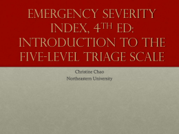 ESI Triage System: Why Emerfency Departments Should Consider a