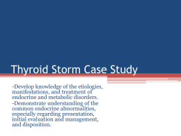 Thyroid Storm Case Study