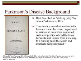 Parkinson`s Disease Background