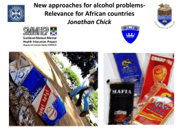 Advances in the treatment of alcohol problems: relevance for Africa