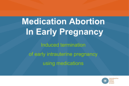 ppt Medication Abortion in Early Pregnancy