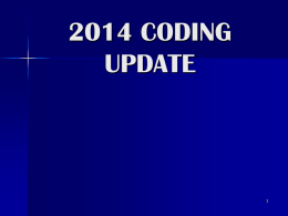 2014 Coding Update - Washington Paraoptometric Section