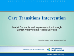 Care Transitions Intervention - Pennsylvania Homecare Association