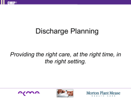 Case Management Discharge Planning
