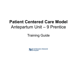 EP1-D - Antepartum Patient Centered Model Training Materials