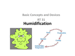 Humidification - Respiratory Therapy Files
