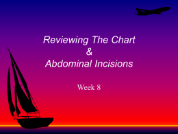 Reviewing The Chart & Abdominal Incisions
