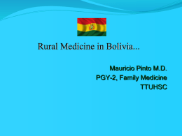 in Bolivia - Texas Tech University Health Sciences Center