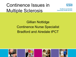 Continence Issues in Multiple Sclerosis