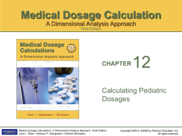 Medical Dosage Calculation