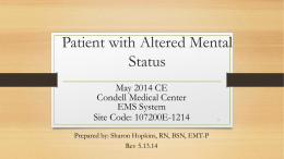 Patient with Altered Mental Status