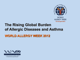 World Allergy Week 2012 Powerpoint slides