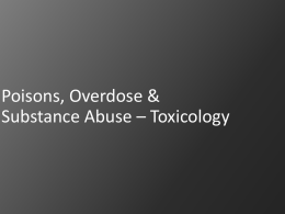 toxicology and substance abuse