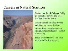 Careers in Geo and Bio Sciences