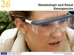 Chapter 26 PPT Hematologic & Renal Emergencies