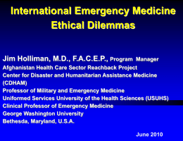 International Emergency Medicine Ethical Dilemmas