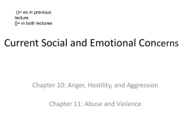 Anger, Hostility, & Aggression
